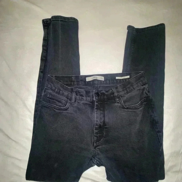 MANGO Mens Jan Slim Straight Black Jeans - Picture 3 of 7